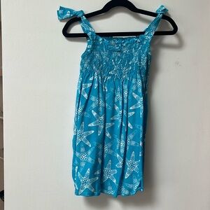 Tybee Island Girls Blue/White AUDREY Starfish Boho Sundress,One Size,2T-4T,NWT